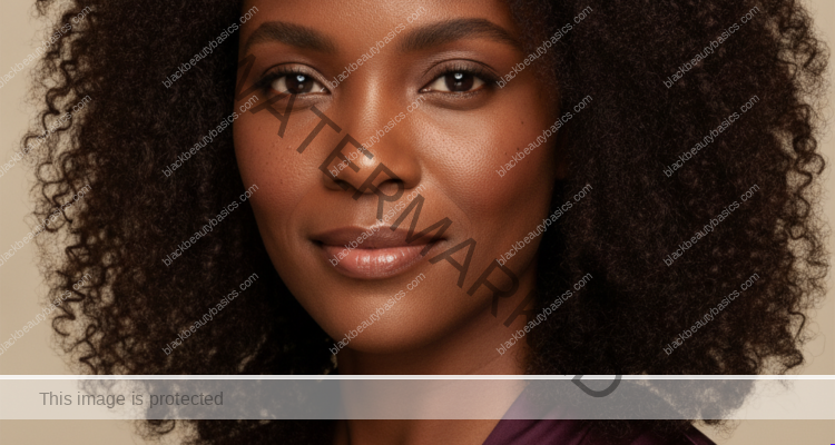 Black woman with rich brown skin representing choosing a gentle cleanser when melanin-rich skin feels tight after washing