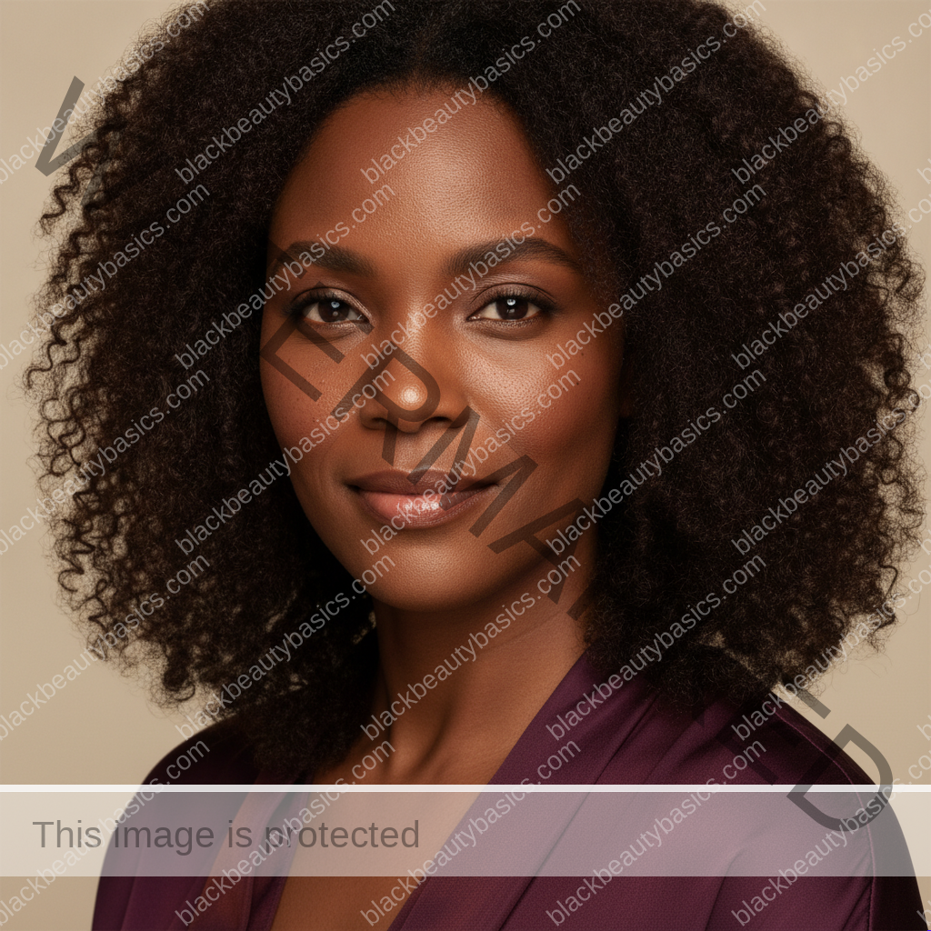Black woman with rich brown skin representing choosing a gentle cleanser when melanin-rich skin feels tight after washing