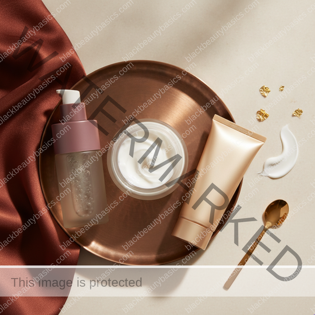Simple product criteria setup for a no-actives baseline routine for melanin-rich sensitive skin