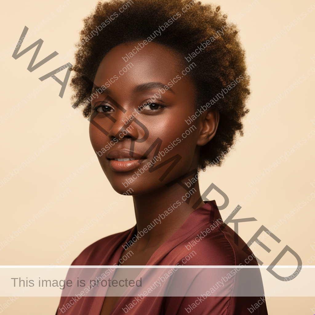 Black woman with rich brown skin representing slowly reintroducing exfoliation after an overworked acid routine