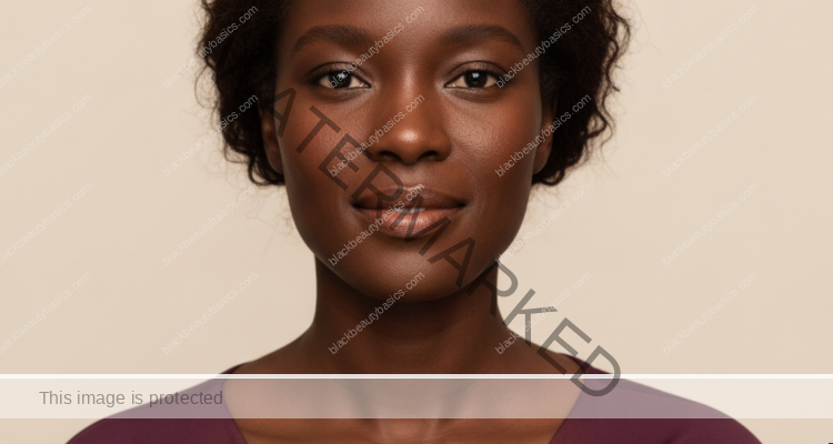 Black woman with rich brown skin representing simplifying skincare after a reaction without panic or product overload