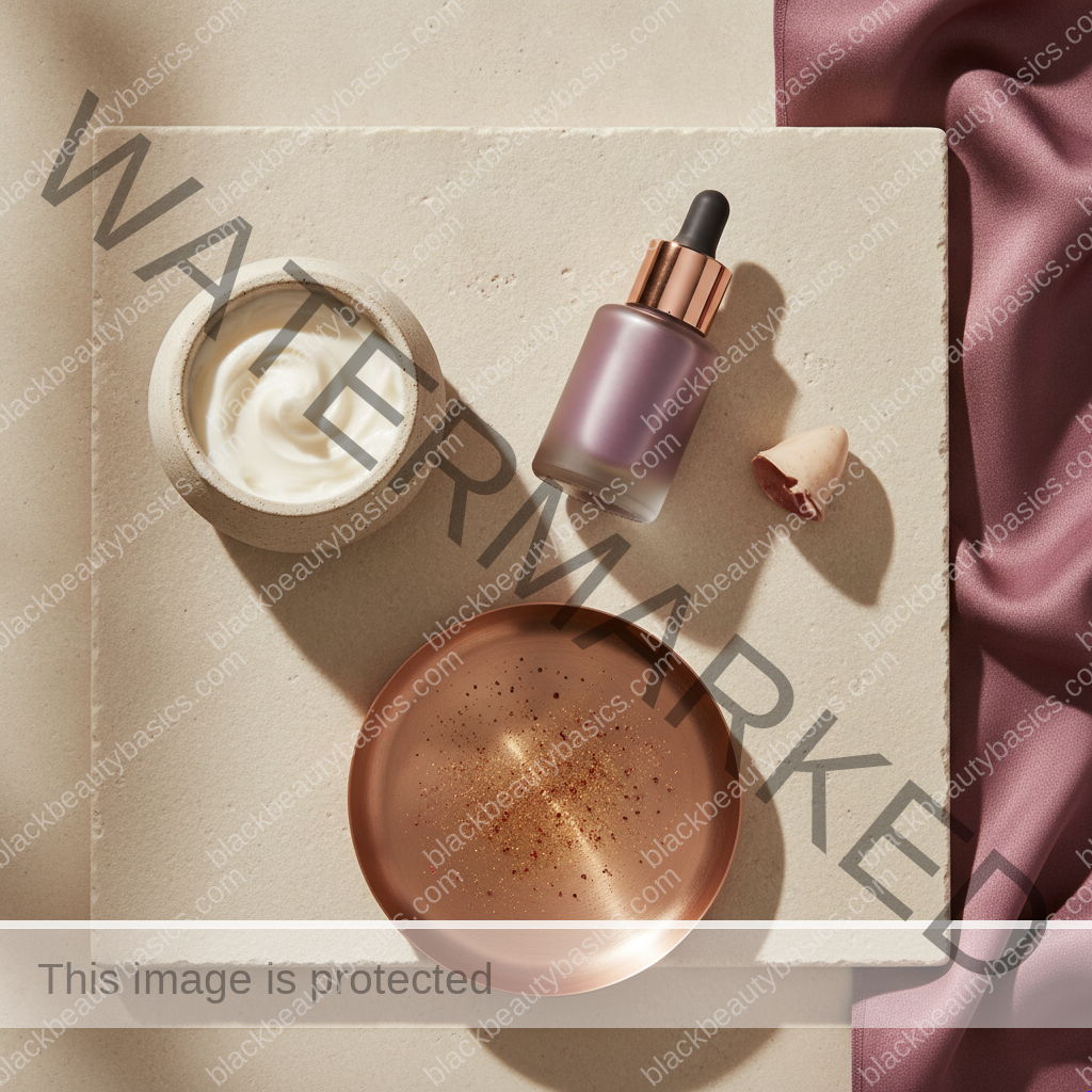 Unlabeled skincare products representing practical choices for ceramides, glycerin, and petrolatum: barrier ingredients explained for black skin