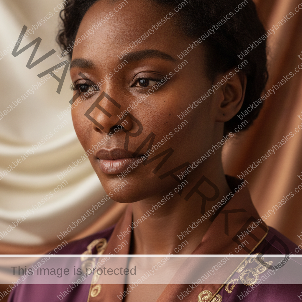 Black woman considering a gentle skincare plan for dark spots after chemical peels on melanin-rich skin