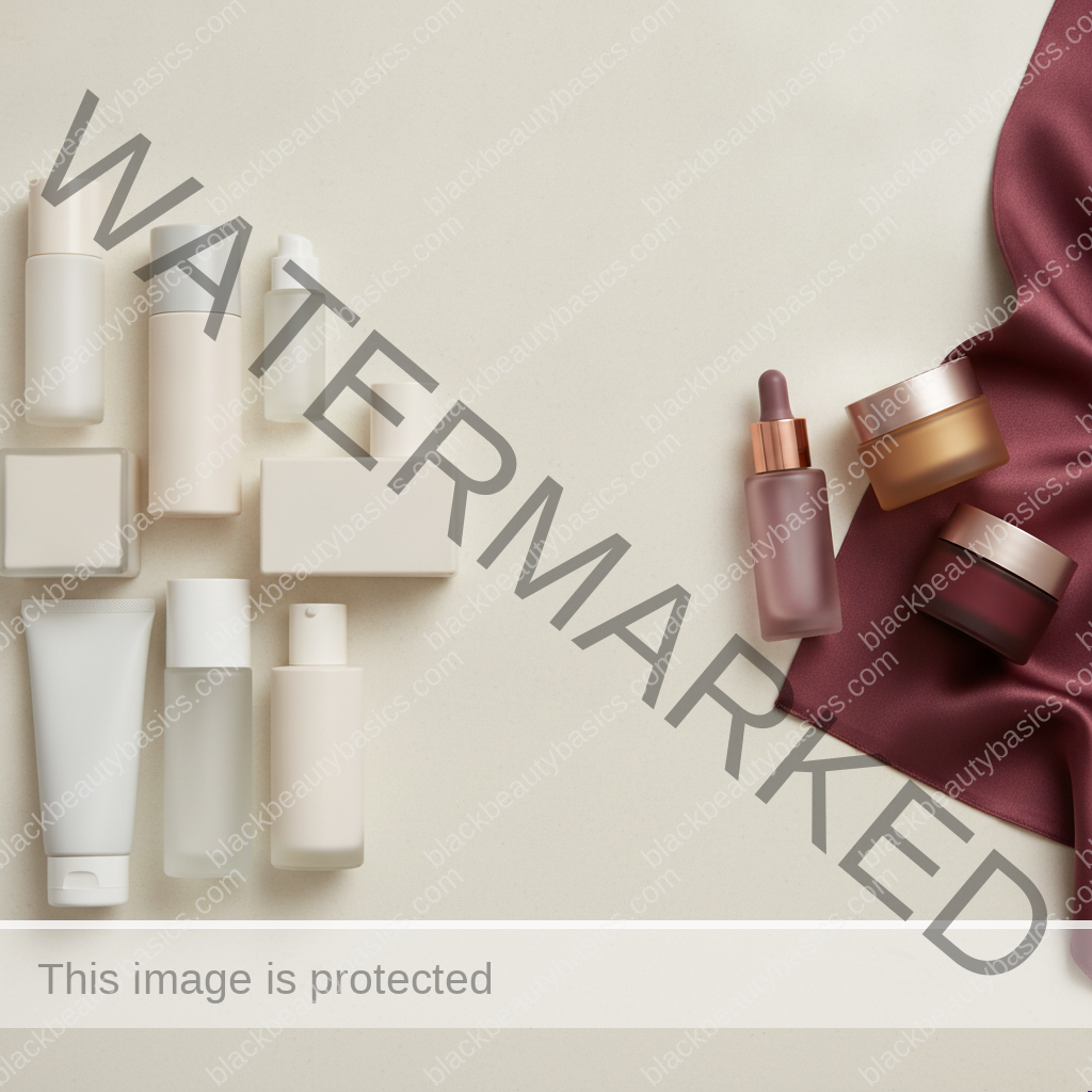 Simplified skincare setup related to dark spots after tweezing facial hair on black women
