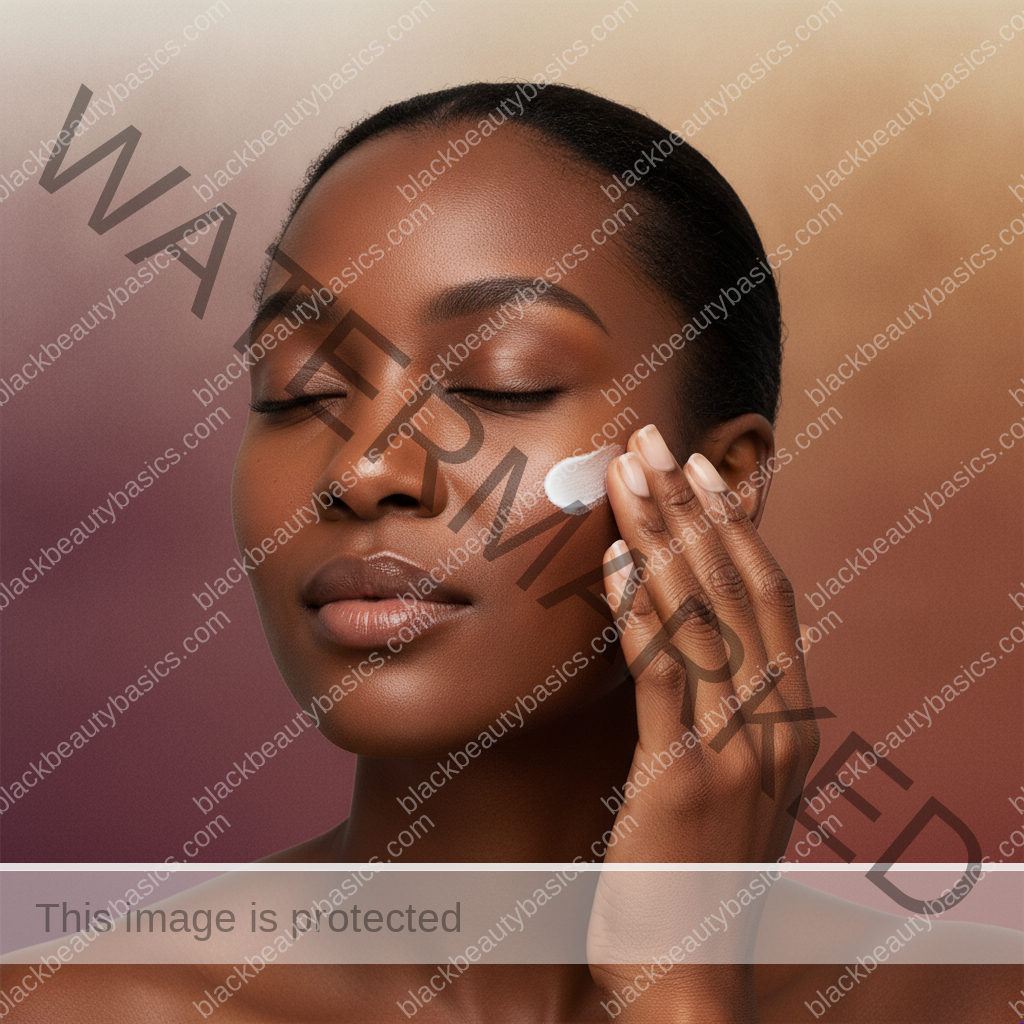 Black woman following a gentle skincare step for how to know when your routine is finally working