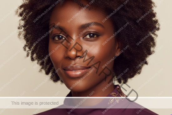 Black woman with rich brown skin in an editorial portrait for how to know when your routine is finally working