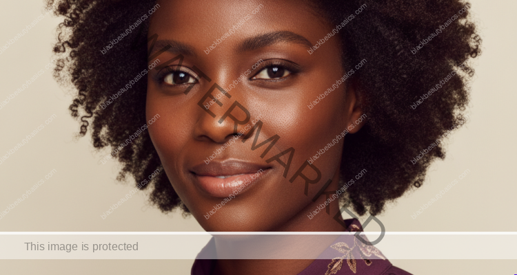Black woman with rich brown skin in an editorial portrait for how to know when your routine is finally working