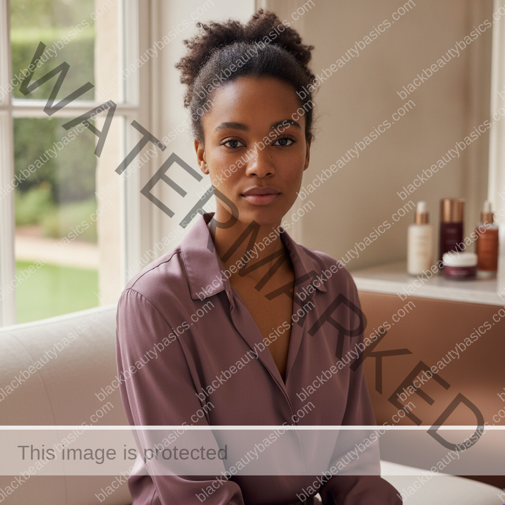 Black woman considering a practical skincare routine for hyperpigmentation after inflammation: a complete guide for black skin
