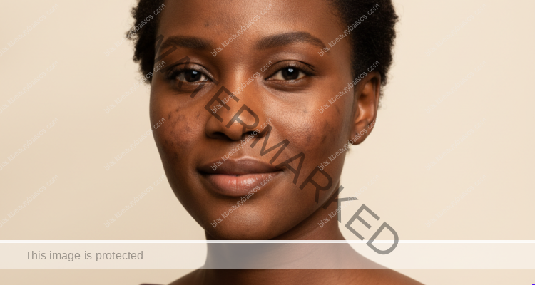 Black woman with rich brown skin in an editorial portrait for melasma on dark skin: how to approach care without panic