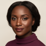 Black woman with rich brown skin in an editorial portrait for the bbb simple skincare reset checklist for melanin-rich skin